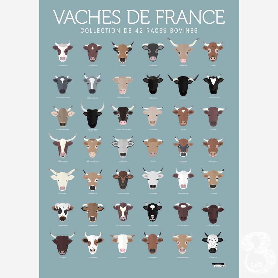 affiche vache de France
