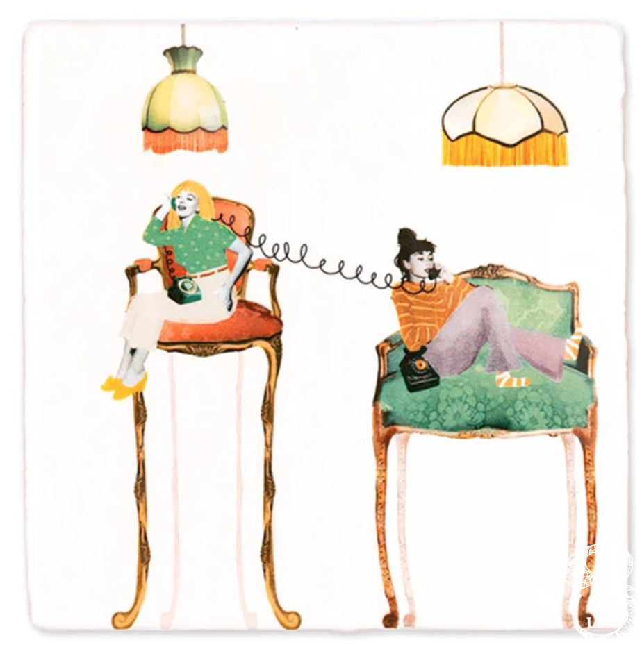 Carreau de céramique pm "téléphone" (10x10cm)