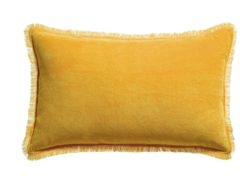 Coussin uni fara curry 30x50