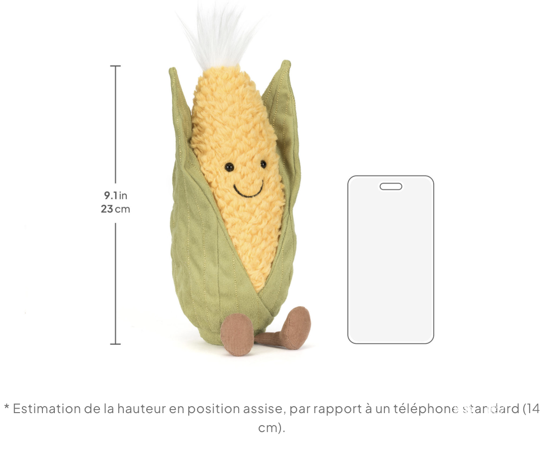 Peluche "Amuseables Sweetcorn" maïs Jellycat – Image 2