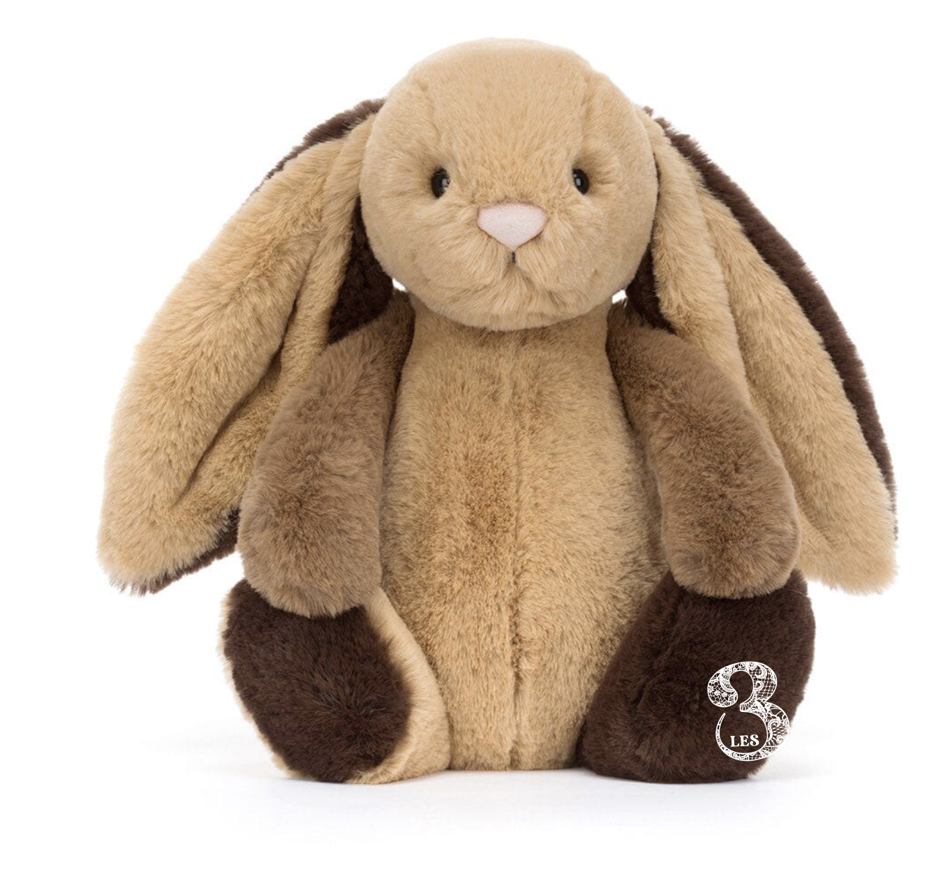 Peluche Bashful Patchwork Brown Bunny Original Lapin marron - Jellycat – Image 2