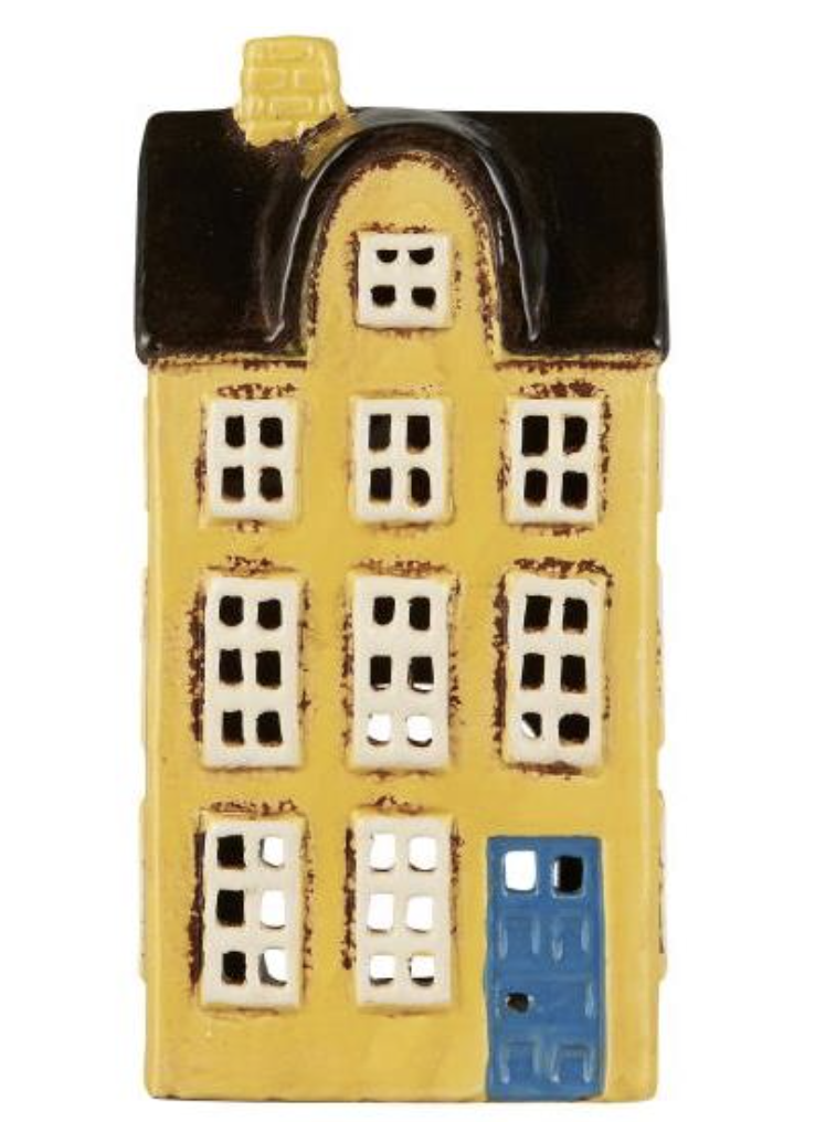 Maison f/tealight Nyhavn porte bleue ib laursen