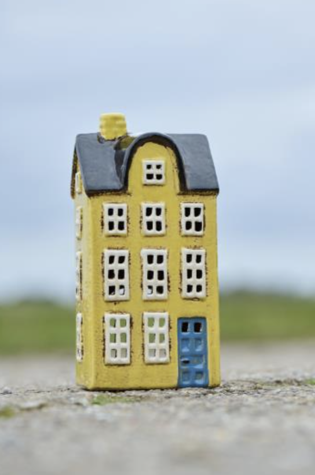 Maison f/tealight Nyhavn porte bleue ib laursen