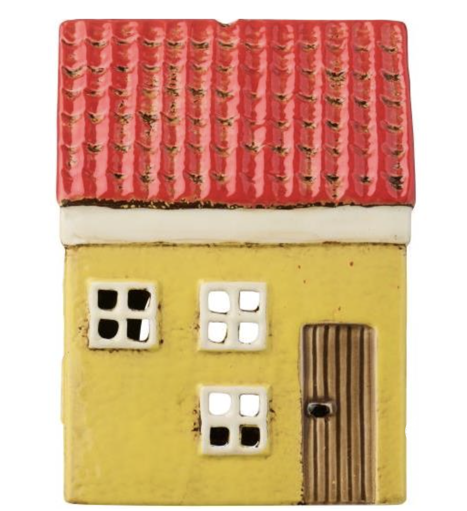 Maison avec bougie chauffe-plat Ma ville natale porte marron ib laursen