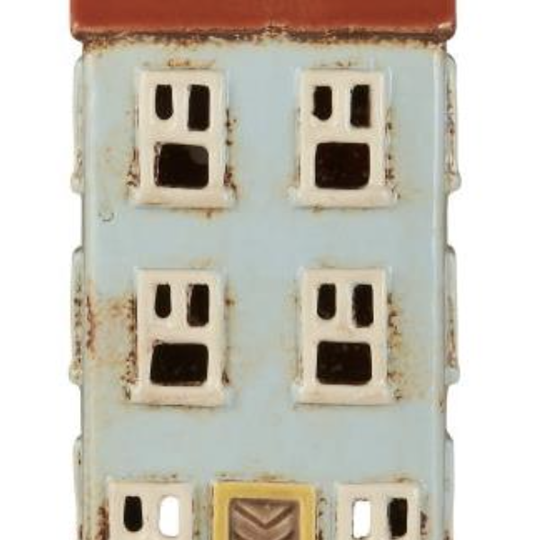 Maison f/bougie Nyhavn cadre de porte jaune