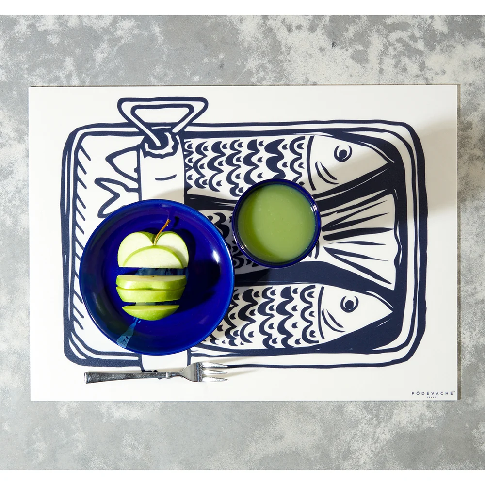 Set de table "boîte de sardine" en vinyle 100% fabriqué en France Podevache – Image 2