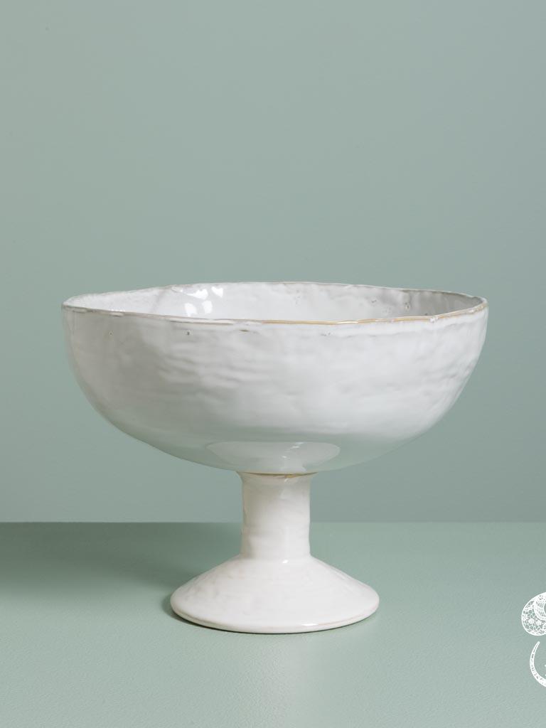 Coupe à fruits sur support Blanc minéral #44372 chehoma