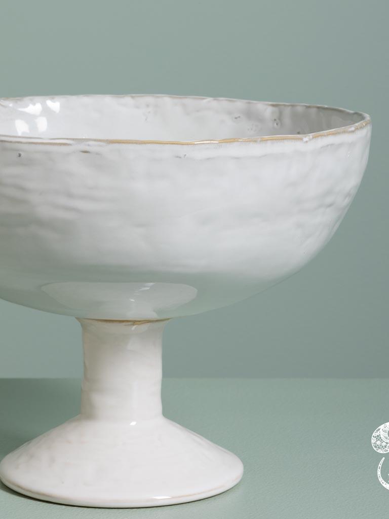 Coupe à fruits sur support Blanc minéral #44372 chehoma