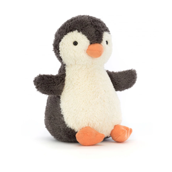 Peluche Peanut Penguin Medium Jellycat, pingouin gris foncé et crème